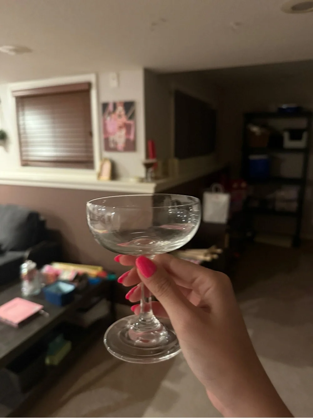 Clear Glass Coupe Cocktail Glasses - Set of 4